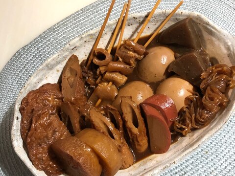 赤味噌でおでん、旨い‼